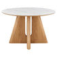 Enica Round Dining Table with Matte Ceramic Top 120cm