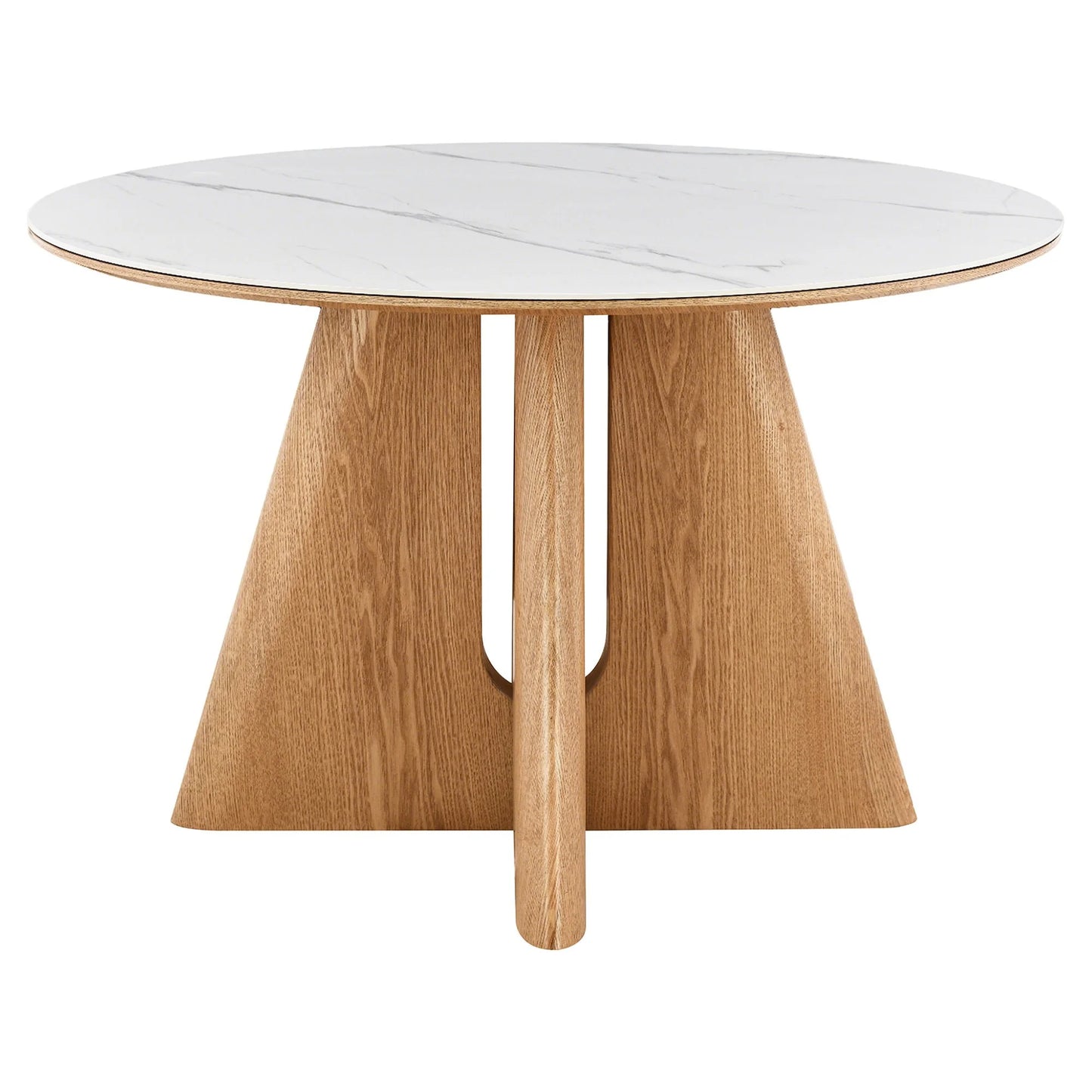 Enica Round Dining Table with Matte Ceramic Top 120cm