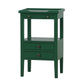 Oatlands Mahogany 2-Drawer 1-Shelf Side Table / Lamp Table / Bedside Table Jade Green