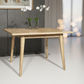 FITAN SOLID OAK SQUARE DINING TABLE (90 X 90) NATURAL + 4 MELROSE SOLID OAK CROSSBACK CHAIRS NATURAL - MyChocolateWood
