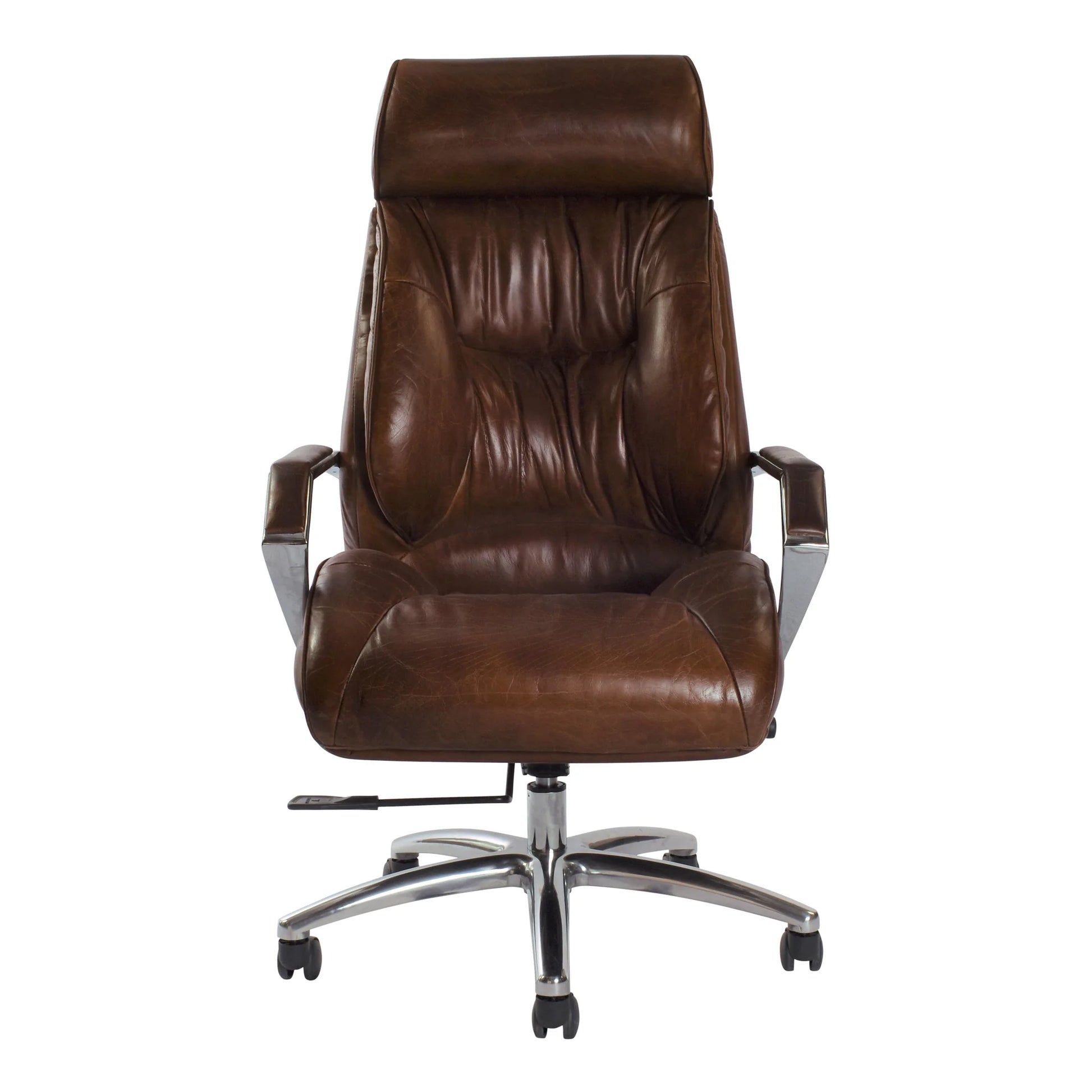 SANTIAGO VINTAGE LEATHER OFFICE/DESK CHAIR - MyChocolateWood