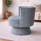 JODIE GREY FABRIC SWIVEL CHAIR LOUNGE CHAIR ACCENT CHAIR -