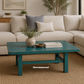 Brielle Solid Pine Coffee Table - Teal
