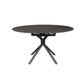 SKIPSEA SWIVEL EXTENSION CERAMIC GLASS DINING TABLE DARK GREY W:90-135CM - MyChocolateWood