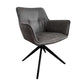 Reece Fabric Swivel Dining Armchair / Accent Chair in Grey