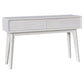 Halifax Solid Acacia 2-Drawer Console Table / Hall Table in Brushed White