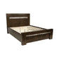 Heritage Malaysian Hardwood Bed with 2 Storage Drawers in Charcoal Grey - Chocolate Wood
