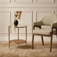 Irvine Fabric Dining Chair in Walnut with Field Brown - Chocolate Wood