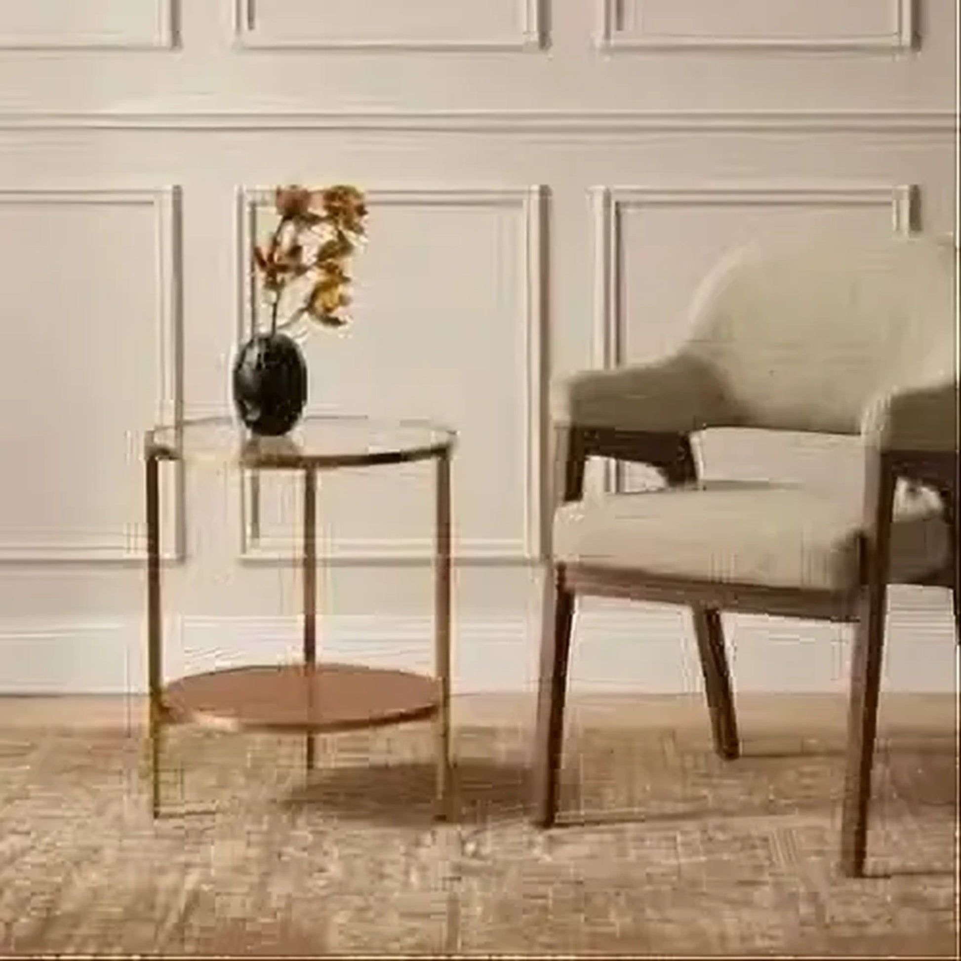 Irvine Fabric Dining Chair in Walnut with Field Brown - Chocolate Wood