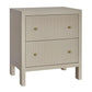 JAYLA LARGE BEIGE 2-DRAWER LARGE BEDSIDE TABLE - MyChocolateWood