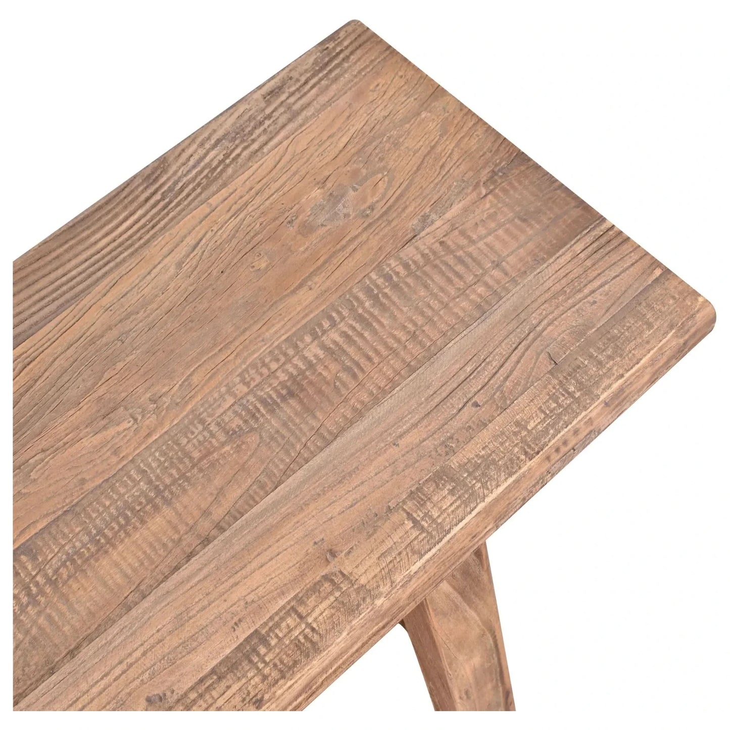 Harlow Solid Hardwood Rustic Bench 150cm in Natural - Chocolate Wood