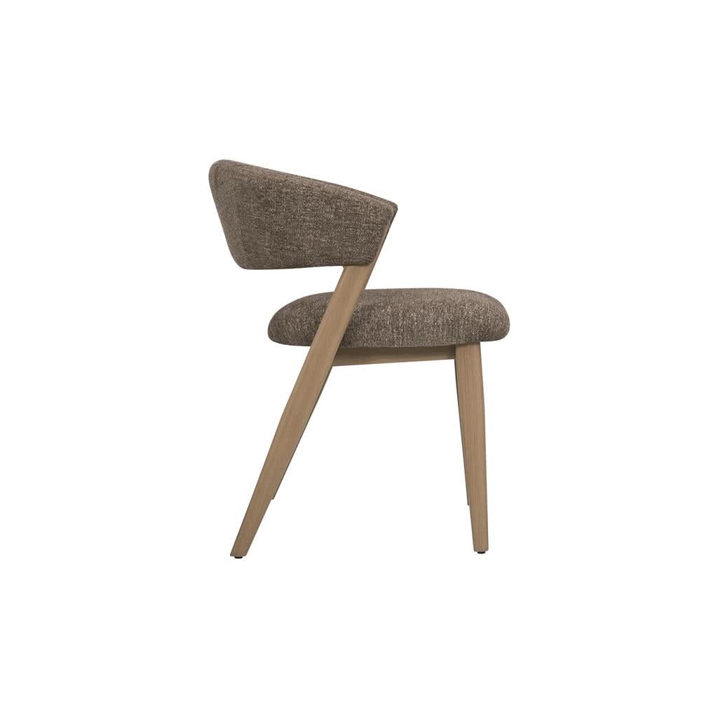 Leemor Fabric Dining Chair Taupe/Light Smoke Colour