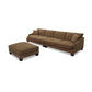 MAEVE FABRIC 4-SEATER SOFA WITH OTTOMAN RUST COLOUR - MyChocolateWood