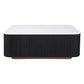VERWOOD BRUSHED BLACK OAK WOOD BASE/SIVEC WHITE MARBLE TOP  COFFEE TABLE - MyChocolateWood