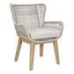 ATHENA EUCALYPTUS TIMBER & ROPE OUTDOOR DINING CHAIR BEIGE/WHITEWASH