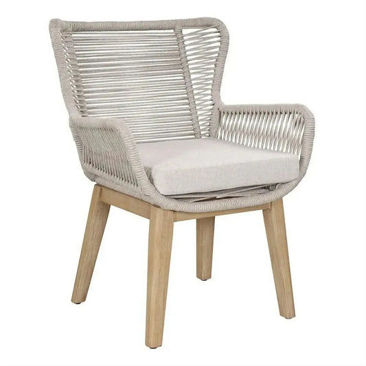 Athena Eucalyptus Timber & Rope Outdoor Dining Chair