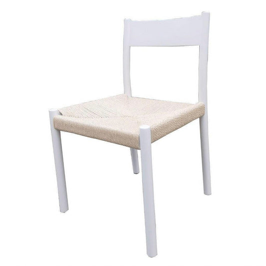 ONDINA BIRCH TIMBER DINING CHAIR WHITE/NATURAL - MyChocolateWood