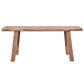 HARLOW SOLID HARDWOOD RUSTIC BENCH MEDIUM NATURAL 120X43X50