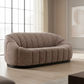 Madeley 2.5-Seater Chenille Sofa in Mink - Chocolate Wood