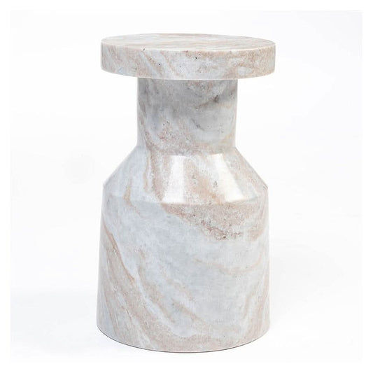 SAGE SOLID MARBLE SIDE TABLE/LAMP TABLE/ACCENT TABLE - MyChocolateWood