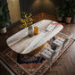 Montilla Ash Veneer Base/ Marble Look Ceramic Table Top Dining Table 220cm