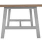 MIRAN PARQUETRY TOP DINING TABLE 190CM WHITEWASH OAK TOP/WHITE PAINTED BASE
