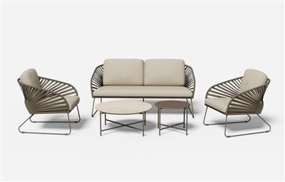HAVERS 4 PIECE OUTDOOR SOFA SET/LOUNGE SET MOSS GREEN