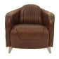 PINTO VINTAGE  LEATHER ARMCHAIR TOP GRAIN COW HIDE - MyChocolateWood