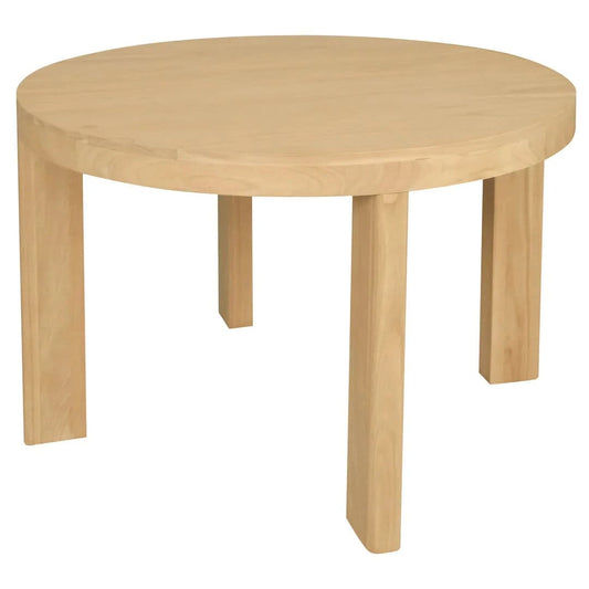 Apollo Solid Mindi Timber Round Dining Table 110cm in Natural - Chocolate Wood