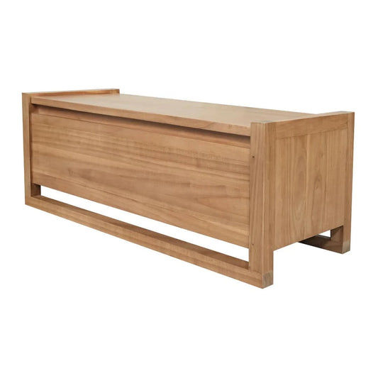 JASPER  SOLID MINDI TIMBER STORAGE BENCH/BLANKET BOX NATURAL (Copy) - MyChocolateWood