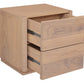 GATSBY WHITE CEDAR (MINDI WOOD) 2 DRAWER BEDSIDE TABLE BLACK - MyChocolateWood