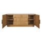HAMPSHIRE WHITE MARBLE/NATURAL OAK 4-DOOR BUFFET/SIDEBOARD - MyChocolateWood
