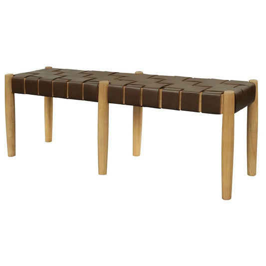ELLIOT LEATHER SOLID MINDI TIMBER BENCH - NATURAL (Copy) - MyChocolateWood