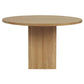 NEWPORT SOLID MAHOGANY ROUND DINING TABLE  120CM - NATURAL - MyChocolateWood