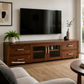Oliver Tasmanian Blackwood 2-Glass-Door 4-Drawer TV / Entertainment Unit — Australian Custom Made