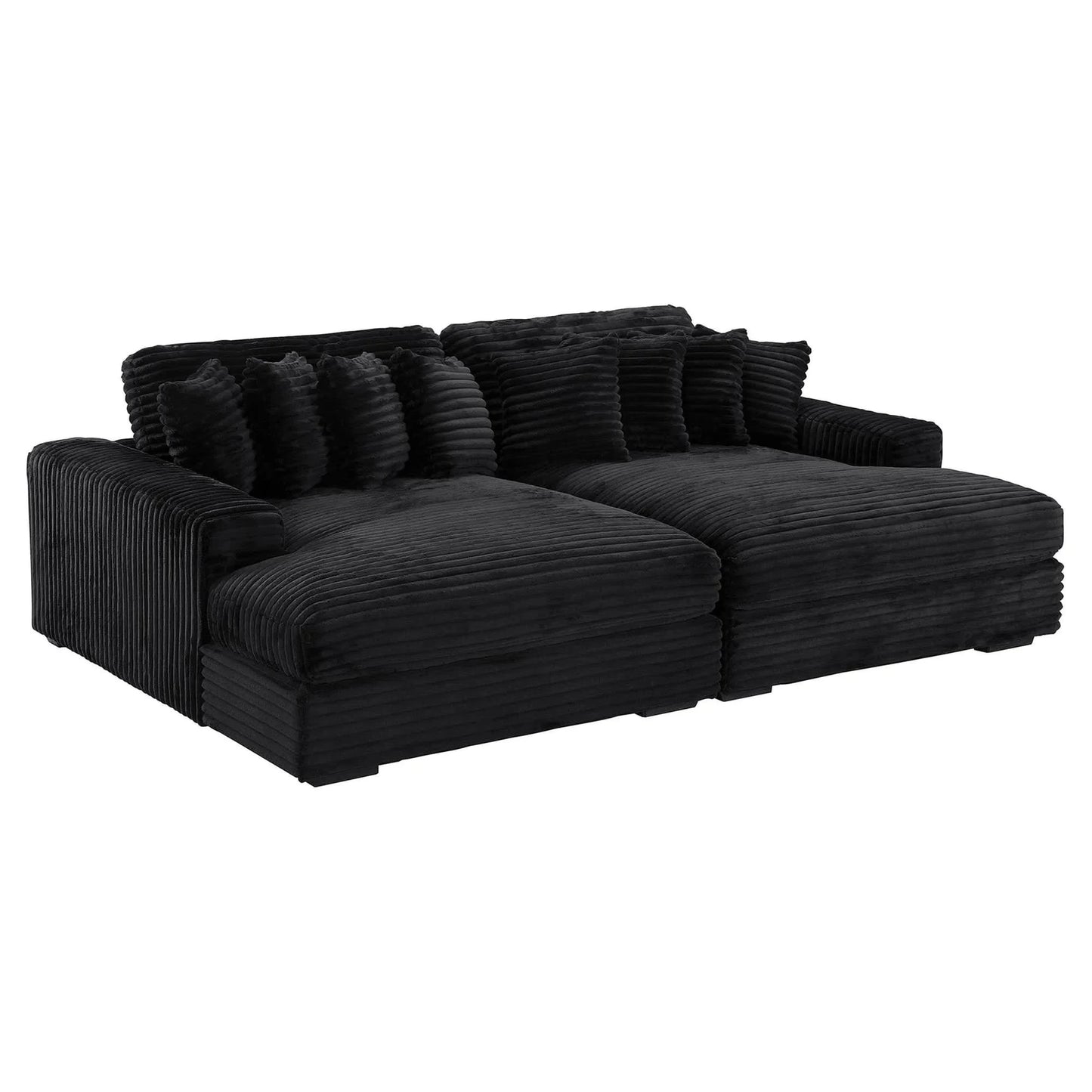 Karel Corduroy 2-Seater Sofa Bed in Charcoal