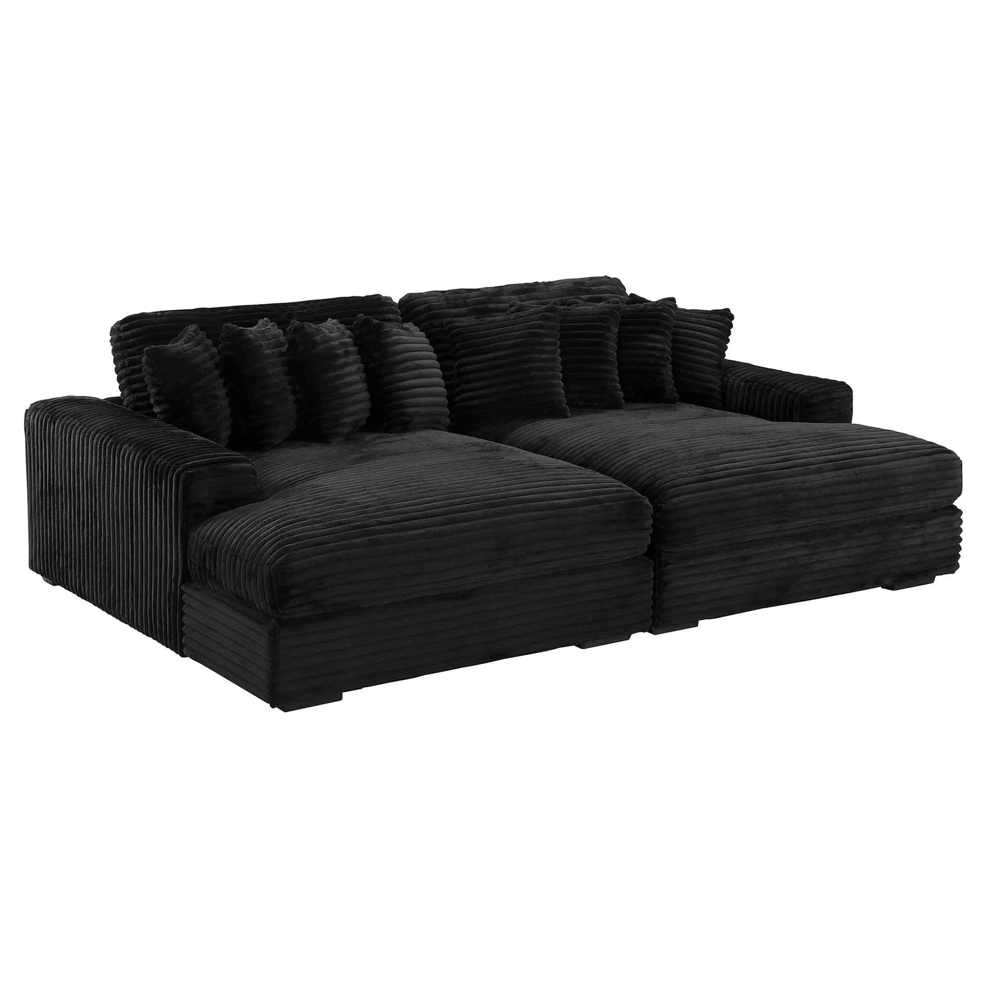 Karel Corduroy 2-Seater Sofa Bed in Charcoal