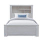 OASIS KING BED WITH WOODEN BOOKCASE & 2 END STORAGE DRAWERS WHITE
