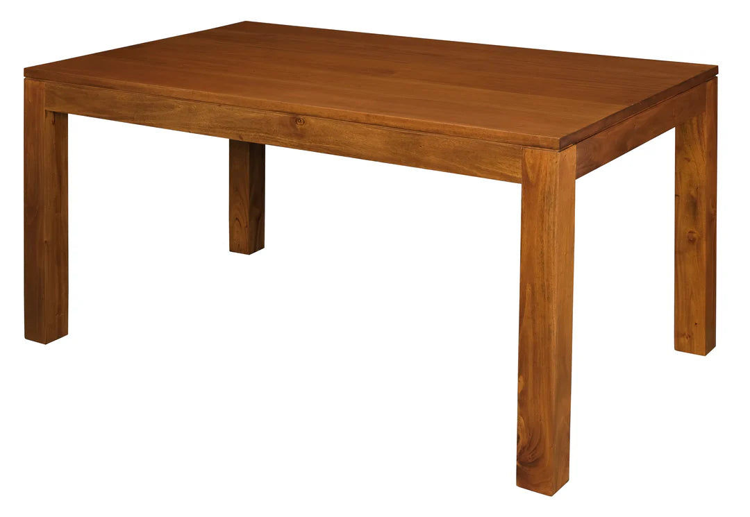 TANAKA SOLID MAHOGANY DINING TABLE IN LIGHT PECAN 150CM - MyChocolateWood