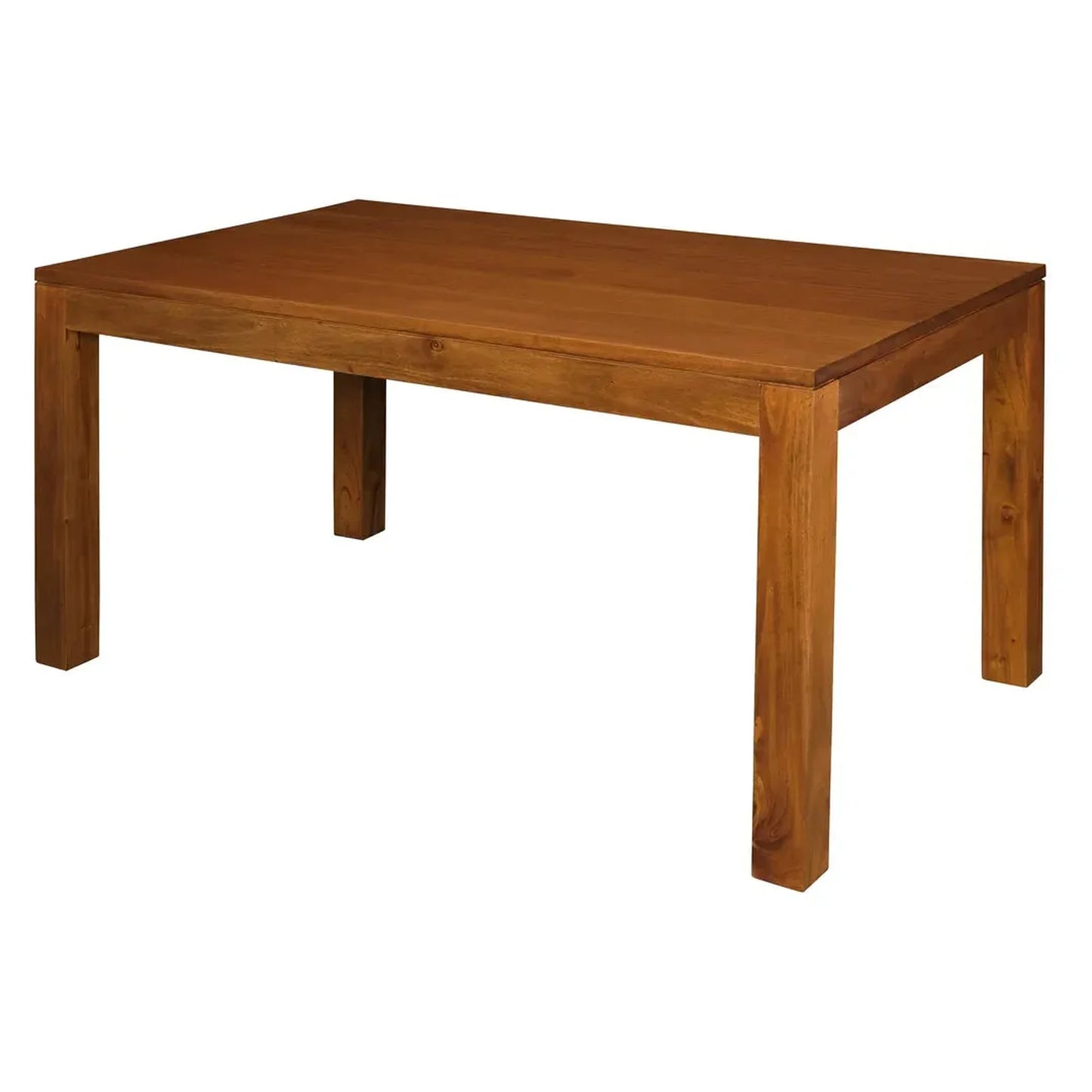 Tanaka Solid Mahogany Dining Table, 150cm in Light Pecan - Chocolate Wood