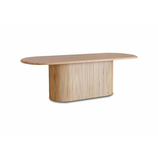 REMY NATURAL ASH DINING TABLE IN NATURAL ASH COLOUR 220CM - MyChocolateWood