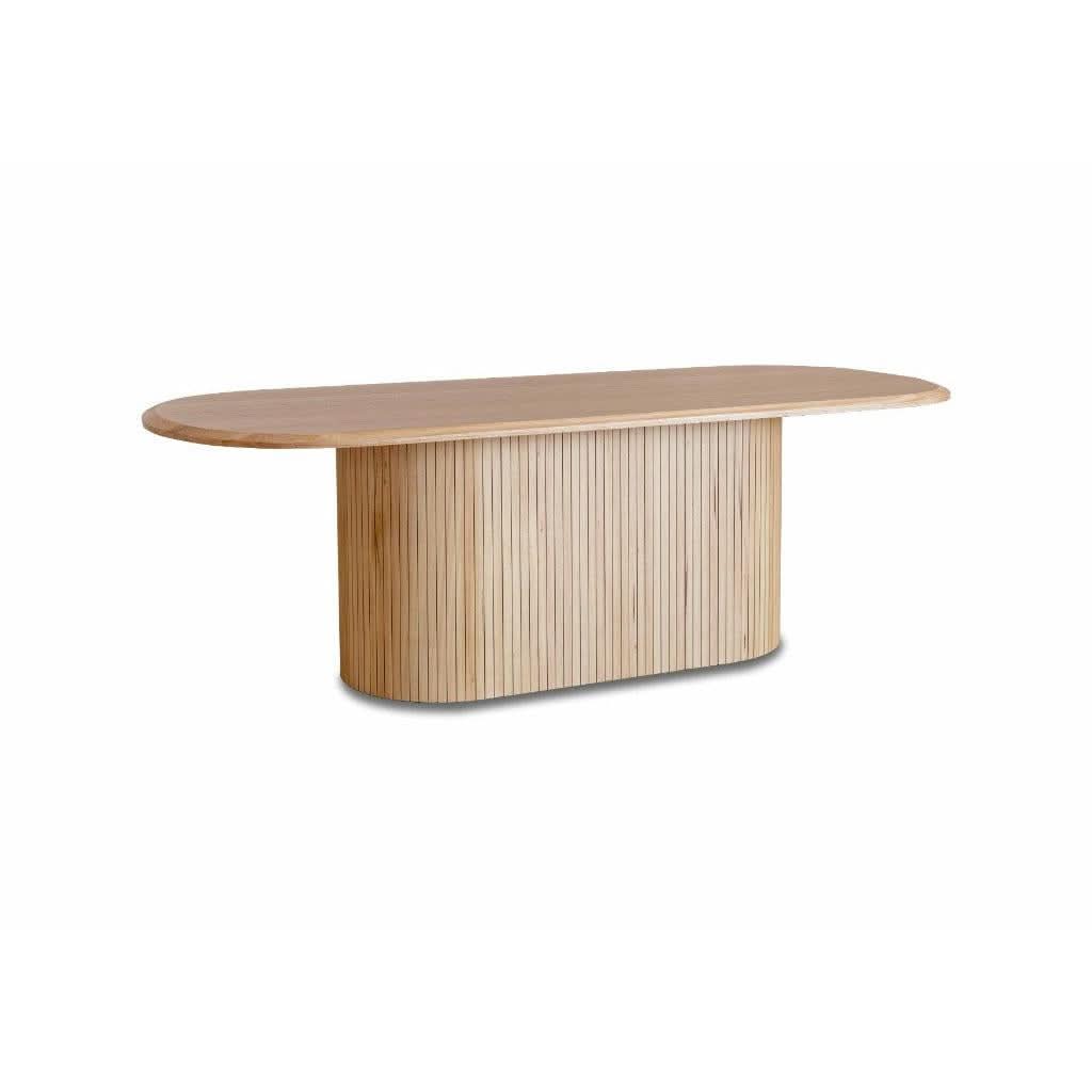 REMY NATURAL ASH DINING TABLE  IN NATURAL ASH COLOUR 220CM - MyChocolateWood