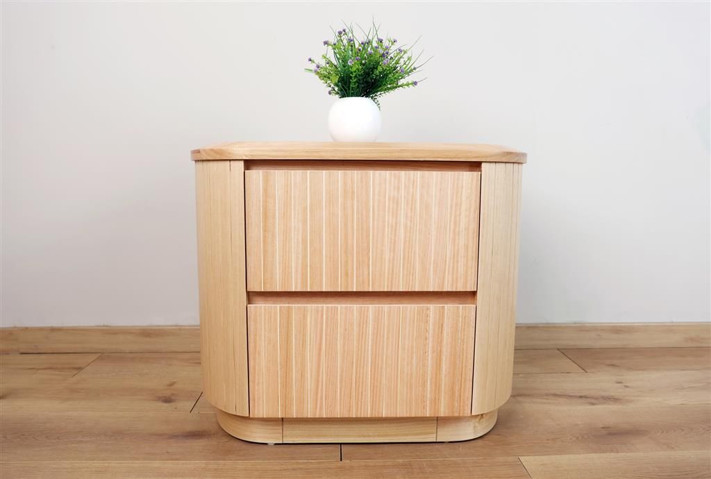 REMY SOLID & VENEER ASH TIMBER BEDSIDE TABLE NATURAL - MyChocolateWood