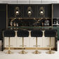 Cilla Gas Lift Swivel Bar Stool Black & Gold