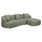 Elvina Fabric 2-Seater Sofa w/ RHF Chaise Pistachio