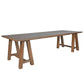 Gila Solid Mango Wood Dining Table 280cm in French Grey - Chocolate Wood