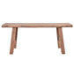 HARLOW SOLID HARDWOOD RUSTIC BENCH SMALL NATURAL 100X43X50