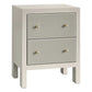 JAYLA SMALL 2-DRAWER GREY  BEDSIDE TABLE - MyChocolateWood