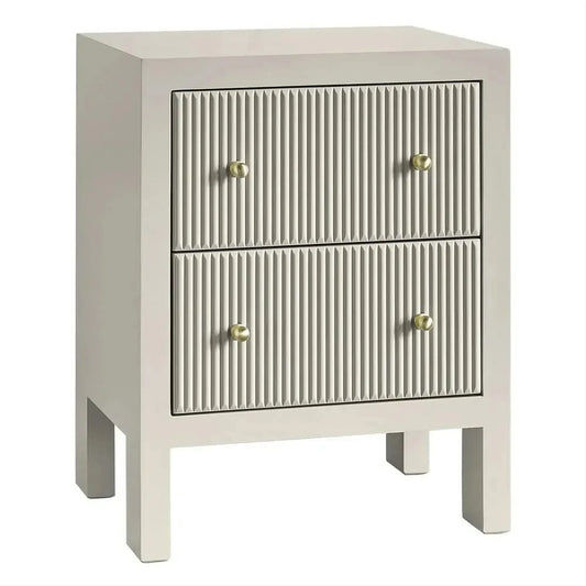 JAYLA SMALL 2-DRAWER GREY BEDSIDE TABLE