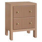 JAYLA SMALL MOCHA MOUSSE  2-DRAWER BEDSIDE TABLE - MyChocolateWood